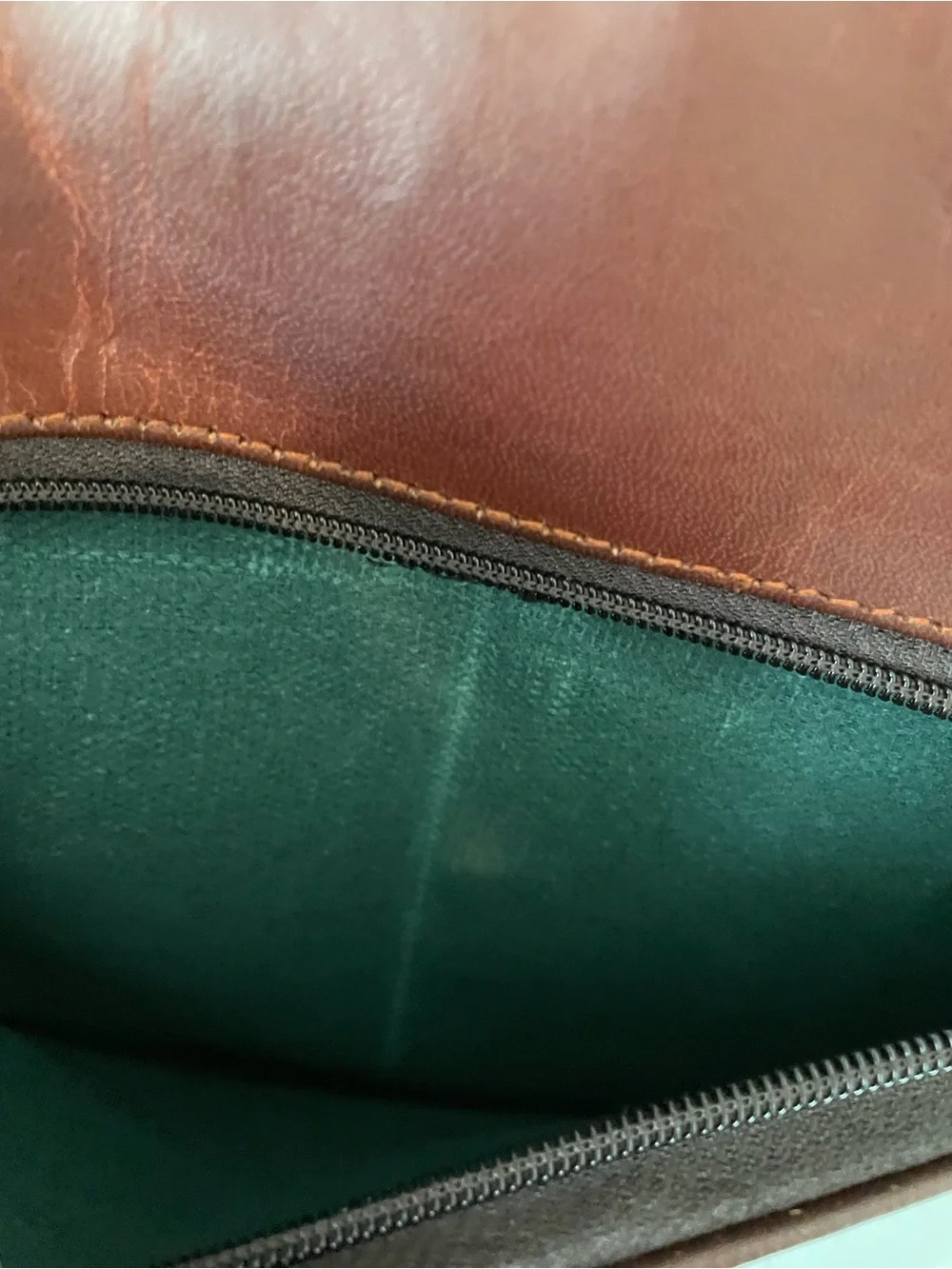 Classic Brown Leather Saddle Crossbody Bag